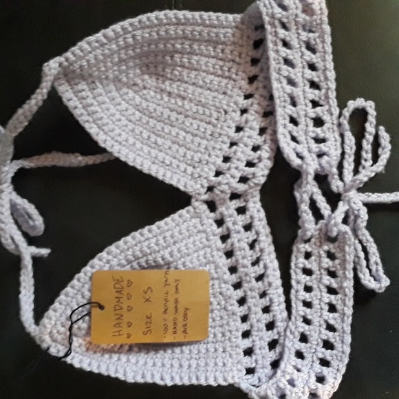 Handmade Lavender Crochet Brallete Size XS - Picture 2 of 3